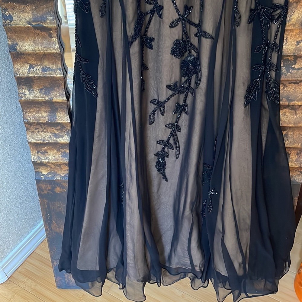 Evening Women Wedding Guest gown Dress Maxi Sequence Black Size Small - Picture 3 of 11